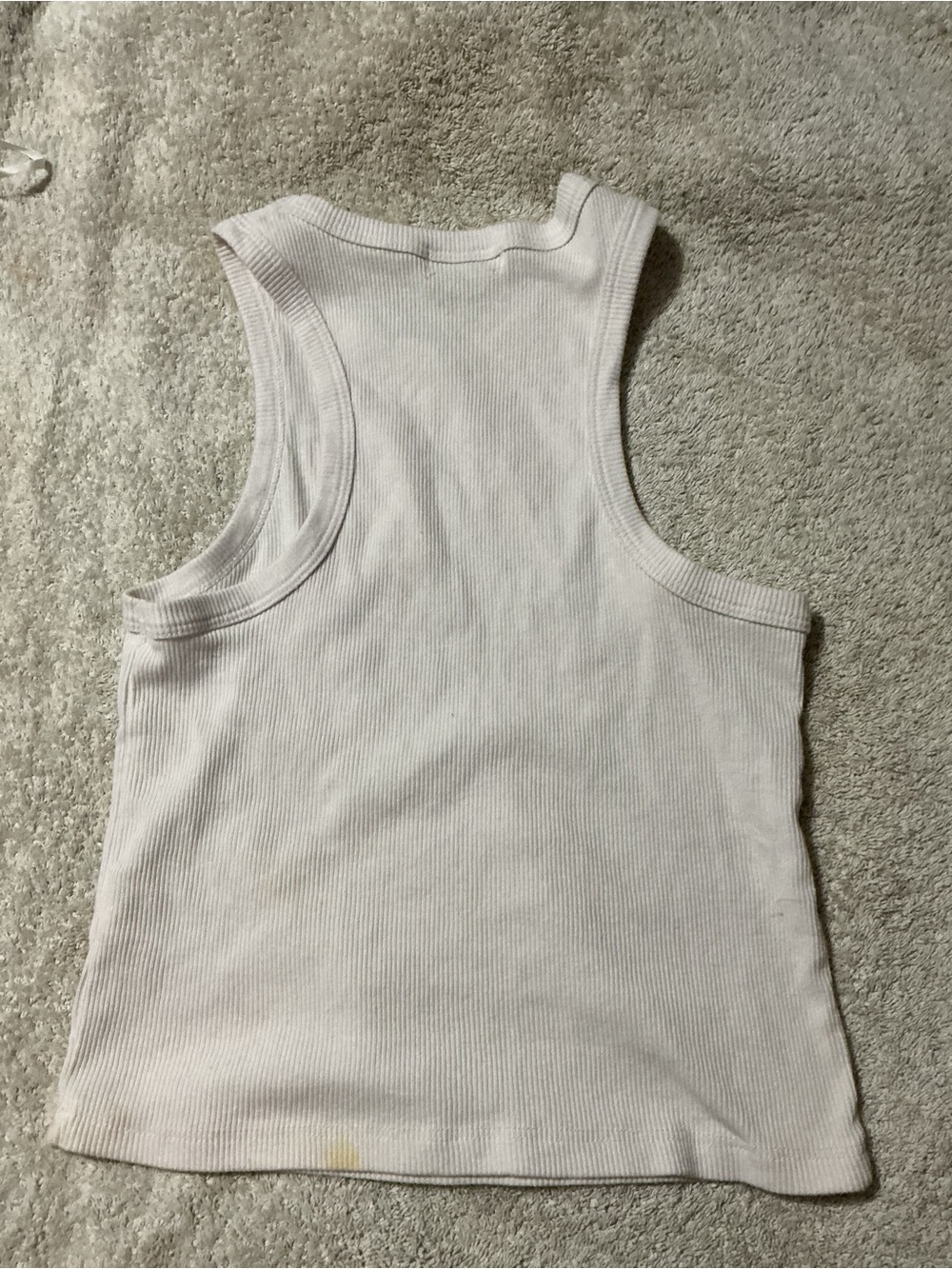 No Common Sense White Ribbed Lemon Muscle Tank - Picture 2 of 2